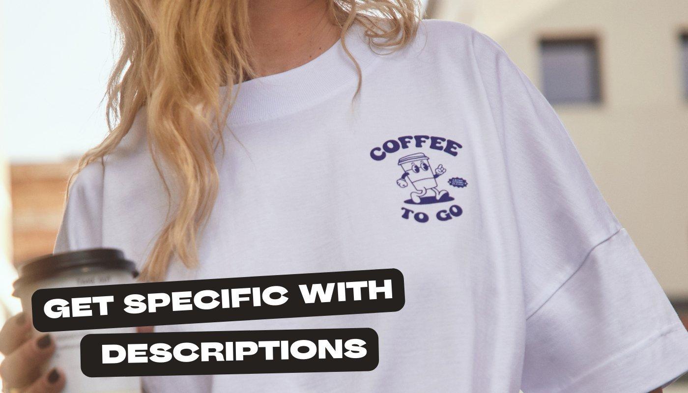 oversized graphic tee coffee design